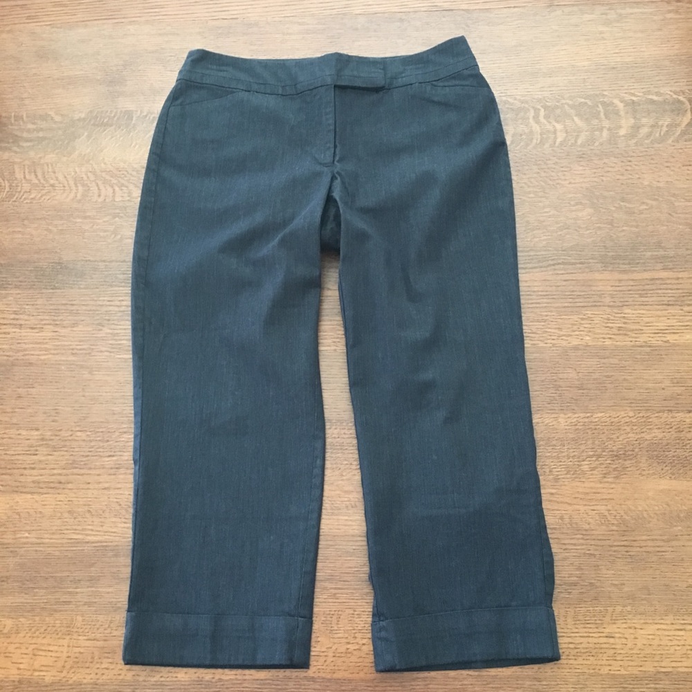 Ann Taylor | Navy Curvy Denim Cropped Pants - Picture 4 of 9